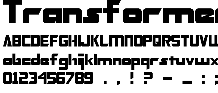 Transformers Solid Normal font